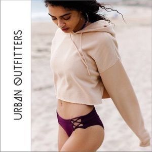 UO Fleece Crop Hoodie